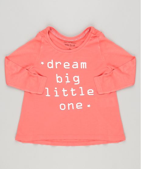 Blusa-infantil-com-Estampa--Dream-Big--com-Glitter-Manga-longa--Coral-9140895-Coral_1