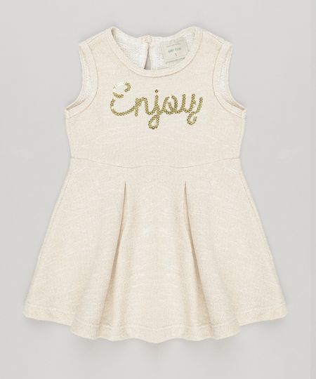 Vestido-Infantil--Enjoy--com-Lurex-e-Paetes-Sem-Manga-Bege-Claro-9040784-Bege_Claro_1 Vestido-Infantil--Enjoy--com-Lurex-e-Paetes-Sem-Manga-Bege-Claro-9040784-Bege_Claro_1