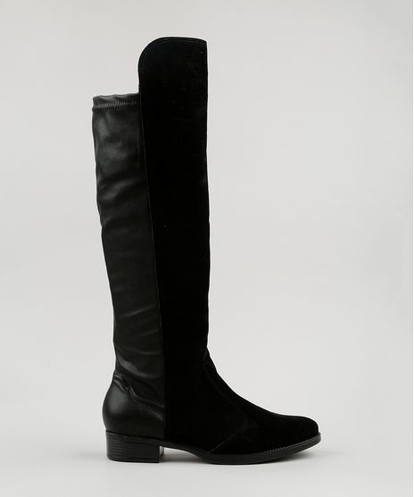 Bota-Vizzano-Feminina-Montaria-com-Recorte-Preta-9070671-Preto_1