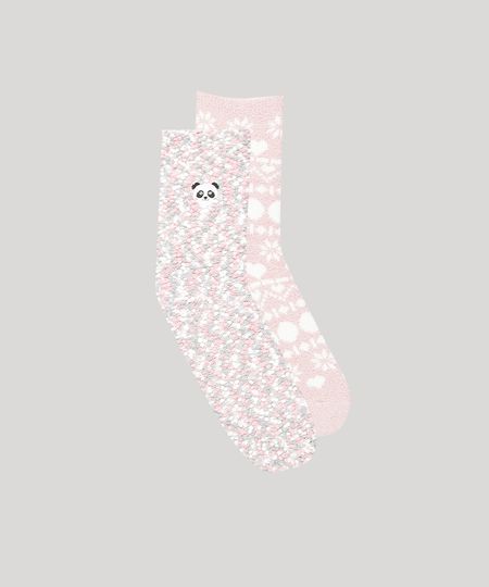 Kit-de-2-Meias-Femininas-de-Inverno-Felpuda-Estampadas-Multicor-9006654-Multicor_1