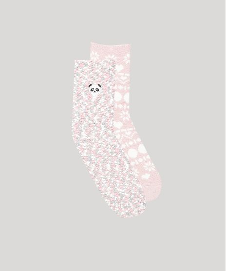 Kit-de-2-Meias-Femininas-de-Inverno-Felpuda-Estampadas-Multicor-9006654-Multicor_1
