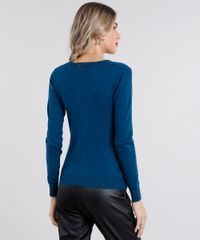 Sueter-Feminino-Basico-em-Trico-Manga-Longa-Decote-em-V-Azul-petroleo-8839935-Azul_Petroleo_2