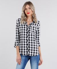 Camisa-Feminina-Estampada-Xadrez-Manga-Longa-Off-White-8962144-Off_White_1