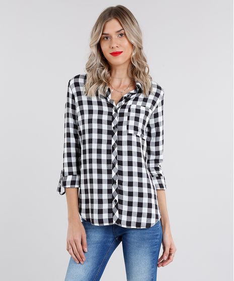Camisa-Feminina-Estampada-Xadrez-Manga-Longa-Off-White-8962144-Off_White_1