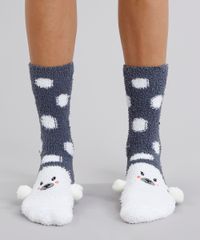 Kit-de-2-Meias-Femininas-de-Inverno-Felpuda--Cinza-8911658-Cinza_4