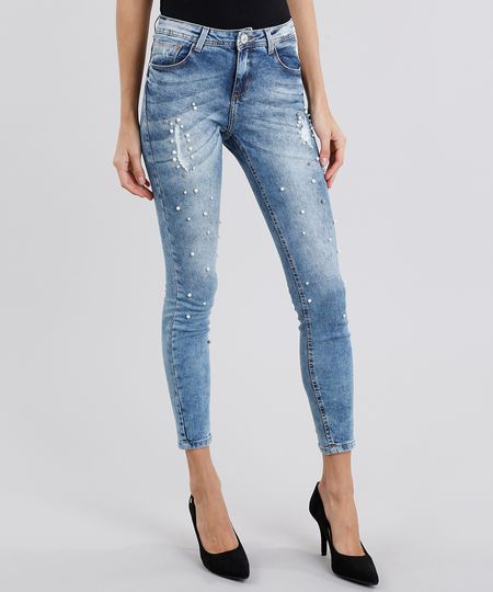 Calca-Jeans-Feminina-Cigarrete-com-Perolas-Azul-Claro-9010645-Azul_Claro_1
