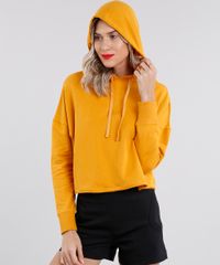 Blusao-Feminino-em-Moletom-Basico-Cropped-com-Capuz-Manga-Longa-Amarelo-Escuro-9120146-Amarelo_Escuro_4