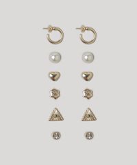 Kit-de-6-Brincos-Femininos-Dourado-9122948-Dourado_1