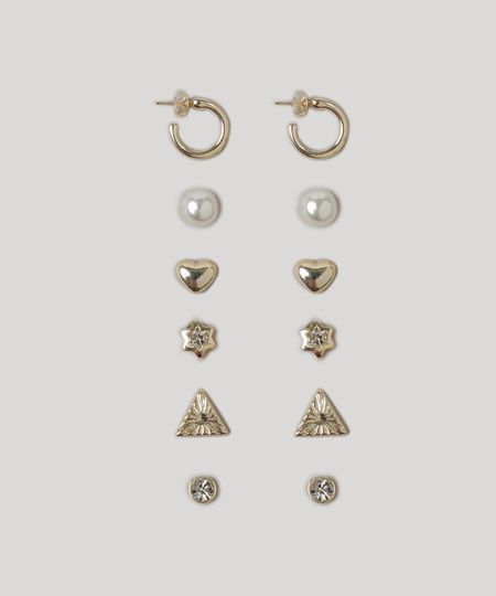 Kit-de-6-Brincos-Femininos-Dourado-9122948-Dourado_1 Kit-de-6-Brincos-Femininos-Dourado-9122948-Dourado_1