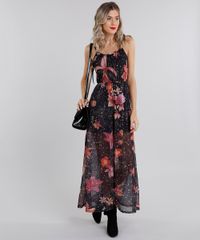 Vestido-Feminino-Longo-Estampado-Floral-em-Tule-de-Alca-Preto-9132016-Preto_3