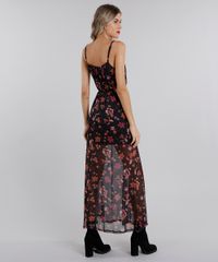 Vestido-Feminino-Longo-Estampado-Floral-em-Tule-de-Alca-Preto-9132015-Preto_2