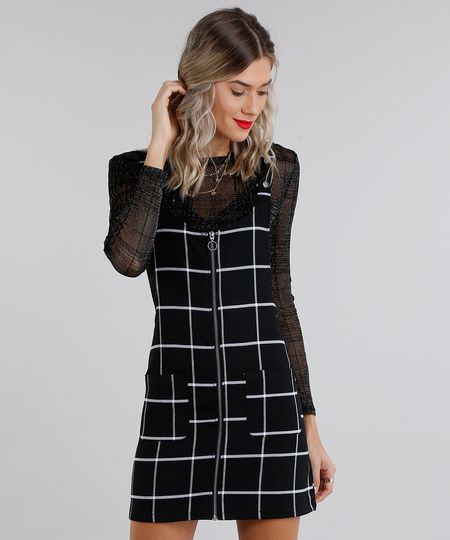 Salopete-Feminina-Xadrez-com-Bolso-Preto-8852898-Preto_1 Salopete-Feminina-Xadrez-com-Bolso-Preto-8852898-Preto_1