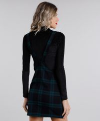 Salopete-Feminina-Xadrez-com-Bolso-Verde-Escuro-8852898-Verde_Escuro_2