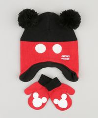 Kit-de-Gorro---Luva-Infantil-em-Trico-Mickey-Preto-8868148-Preto_1