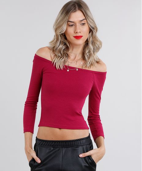Blusa-Feminina-Basica-com-Decote-Ombro-a-Ombro-Manga-Longa-Vinho-9058250-Vinho_1