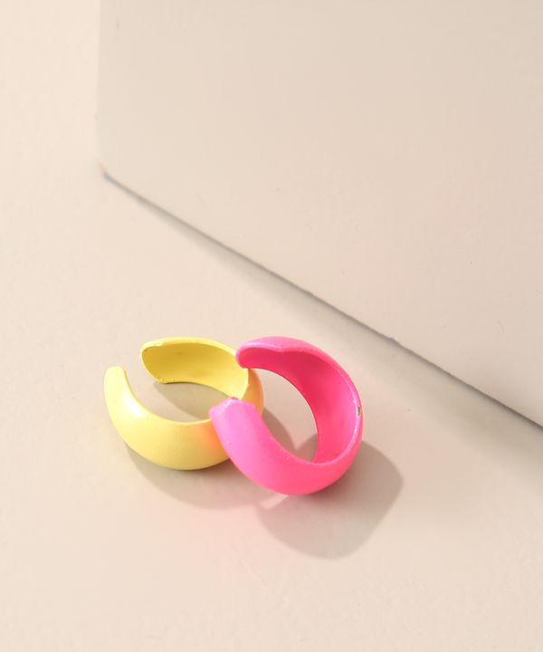 Kit com 2 Piercings Femininos Multicor Único