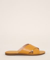 Rasteirinha-Feminina-Oneself-com-Tiras-Cruzadas-Amarela-9983898-Amarelo_2