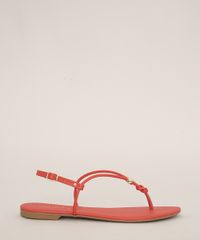 Rasteirinha-Feminina-Oneself-com-Esfera-Metalizada-Coral-9983907-Coral_2
