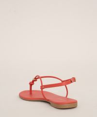 Rasteirinha-Feminina-Oneself-com-Esfera-Metalizada-Coral-9983907-Coral_4