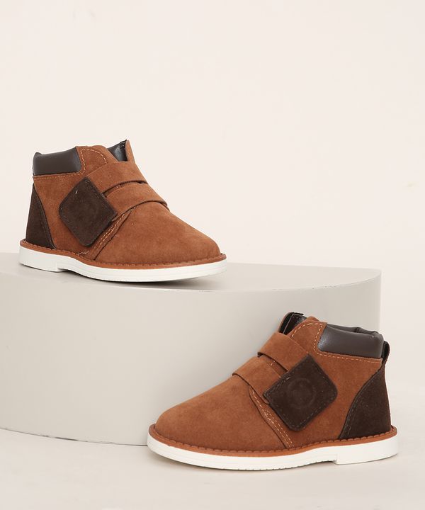 Bota Infantil com Velcro Molekinho Marrom 21