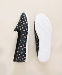 Sapatilha-Infantil-Molekinha-Estampada-de-Coracoes-Preta-9984872-Preto_6