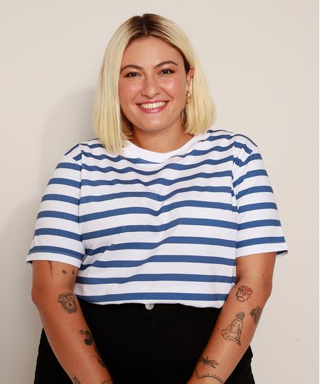 T-Shirt-Unissex-Plus-Size-Mindset-Manga-Curta-Gola-Redonda-Branca-9983584-Branco_1