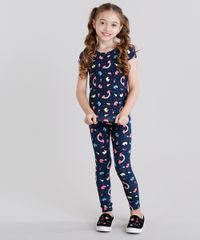 Blusa-Infantil-Estampada-de-Unicornio-Manga-Curta-Decote-Redondo-em-Algodao---Sustentavel-Azul-Marinho-9111972-Azul_Marinho_3
