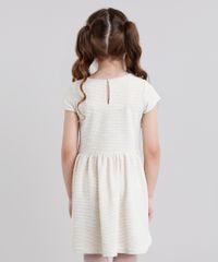 Vestido-Infantil-Texturizado-Curto-Manga-Curta-Bege-Claro-8821819-Bege_Claro_2