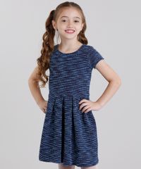 Vestido-Infantil-Texturizado-Curto-Manga-Curta-Azul-Marinho-8821819-Azul_Marinho_1