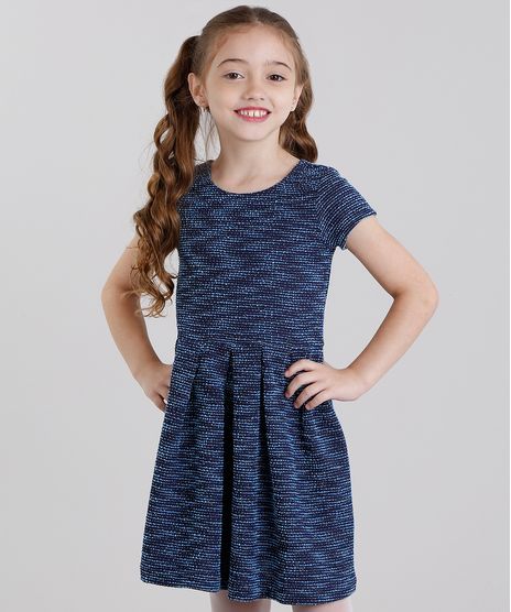 Vestido-Infantil-Texturizado-Curto-Manga-Curta-Azul-Marinho-8821819-Azul_Marinho_1