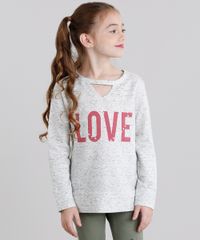 Blusao-Infantil-Choker--Love--Decote-Redondo-Manga-Longa-Cinza-Mescla-Claro-9043455-Cinza_Mescla_Claro_1