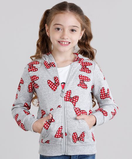 Blusao-Infantil-em-Moletom-Estampado-Minnie-com-Capuz-Manga-Longa--Cinza-Mescla-8833449-Cinza_Mescla_1