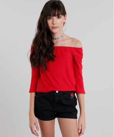 Blusa-Infantil-com-Decote-Ombro-a-Ombro-Manga-Longa-Vermelha-9038962-Vermelho_1