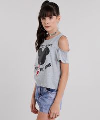 Blusa-Infantil-Mickey-Rocks-Open-Shoulder-Manga-Curta-Decote-Redondo-Cinza-Mescla-9054440-Cinza_Mescla_1