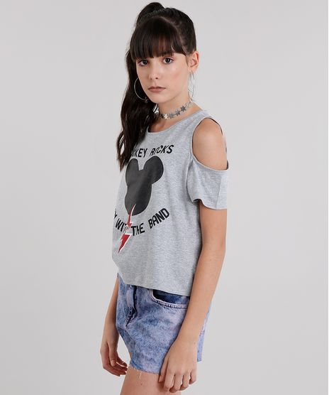 Blusa-Infantil-Mickey-Rocks-Open-Shoulder-Manga-Curta-Decote-Redondo-Cinza-Mescla-9054440-Cinza_Mescla_1
