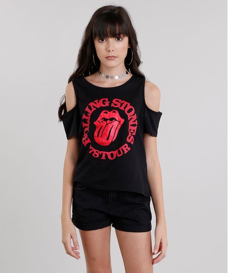 Blusa-Infantil-The-Rolling-Stones-Open-Shoulder-Manga-Curta-Decote-Redondo-Preta-9054442-Preto_1