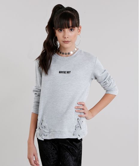 Blusao-Infantil--Maybe-Not--com-Ilhos-Decote-Redondo-Manga-Longa-Cinza-Mescla-9054441-Cinza_Mescla_1