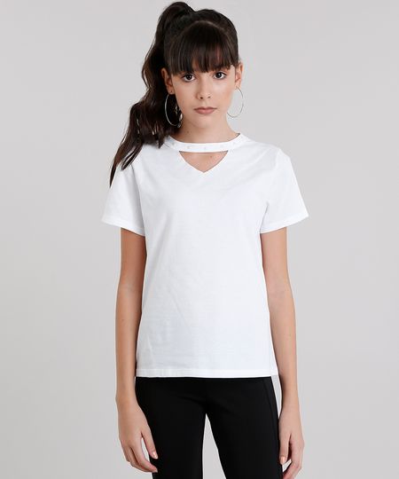 Blusa-Infantil-Choker-com-Perolas-Manga-Curta-em-Algodao---Sustentavel-Off-White-9038965-Off_White_1
