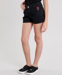 Short-Infantil-com-Bordado-Floral-Preto-9046222-Preto_1
