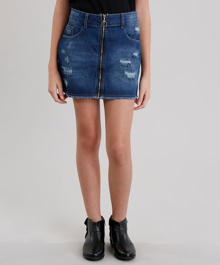 Saia-Jeans-Infantil-Destroyed-Azul-Medio-9068671-Azul_Medio_1