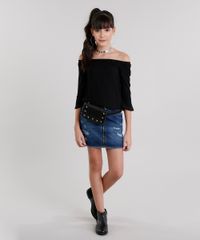 Saia-Jeans-Infantil-Destroyed-Azul-Medio-9068671-Azul_Medio_3