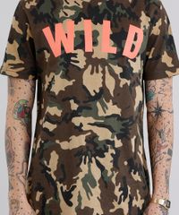 Camiseta-Masculina-Longa-Estampada-Camuflada--Wild--Manga-Curta-Gola-Redonda-Marrom-8703729-Marrom_4