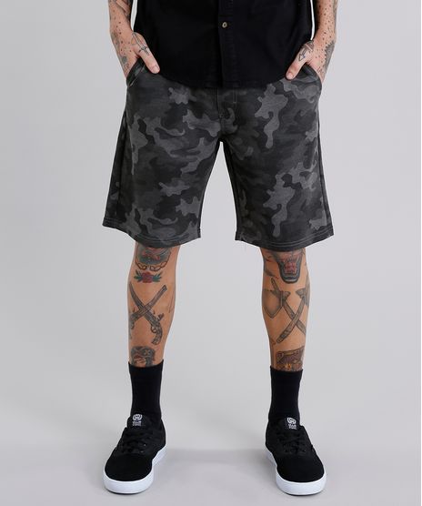 Bermuda-Masculina-Estampado-Camuflada-em-Moletom-Chumbo-8998188-Chumbo_1