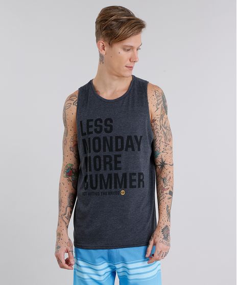 Regata-Masculina-com-Estampa--More-Summer--Gola-Careca-Cinza-Mescla-Escuro-9127014-Cinza_Mescla_Escuro_1