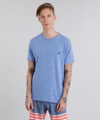 Camiseta-Masculina-com-Estampa-de-Folhagem-Manga-Curta-Gola-Careca-Azul-9058182-Azul_1