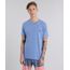 Camiseta-Masculina-com-Estampa-de-Folhagem-Manga-Curta-Gola-Careca-Azul-9058182-Azul_1