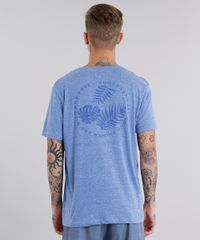 Camiseta-Masculina-com-Estampa-de-Folhagem-Manga-Curta-Gola-Careca-Azul-9058182-Azul_2