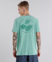 Camiseta-Masculina-com-Estampa-de-Folhagem-Manga-Curta-Gola-Careca-Verde-9058182-Verde_2