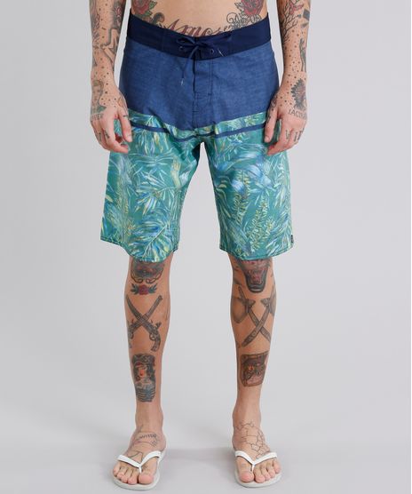 Bermuda-Surf-Masculina-Estampada-de-Folhagens-Azul-Marinho-9102699-Azul_Marinho_1