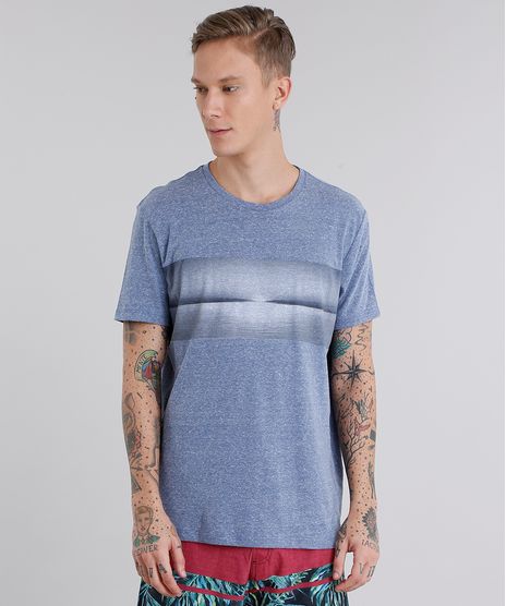 Camiseta-Masculina-com-Estampa-de-Paisagem-Manga-Curta-Gola-Careca-Azul-8959194-Azul_1